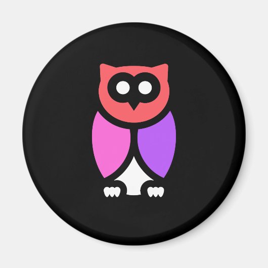 Nachtschwärmer, schönes Rosa und Rot, Abstrakter P Magnet (Vorne)