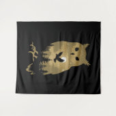 Nachtschwärmer-Silhouette Wandteppich (Vorderseite (Horizontal))