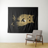 Nachtschwärmer-Silhouette Wandteppich (Beispiel (Horizontal))