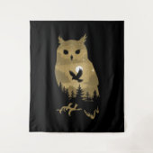 Nachtschwärmer-Silhouette Wandteppich (Vorderseite)