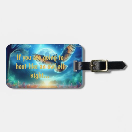 Nachtschwärmer und Morgenadler: Celestial Journeys Gepäckanhänger (Vorderseite horizontal)