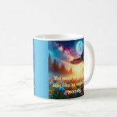Nachtschwärmer und Morgenadler: Celestial Journeys Kaffeetasse (VorderseiteRechts)