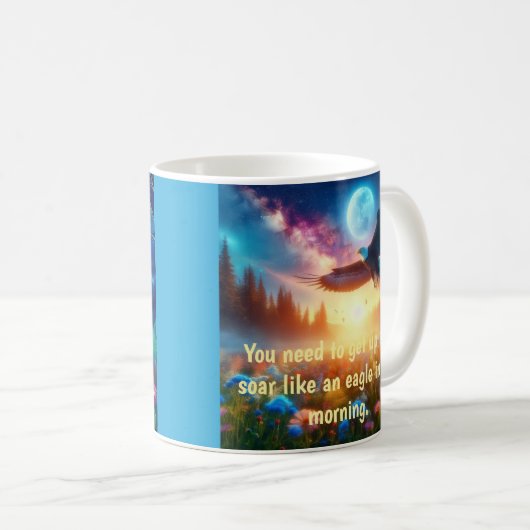 Nachtschwärmer und Morgenadler: Celestial Journeys Kaffeetasse (VorderseiteRechts)