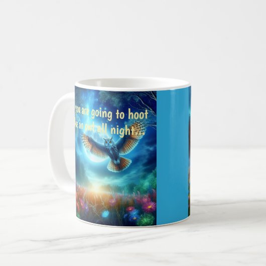 Nachtschwärmer und Morgenadler: Celestial Journeys Kaffeetasse (Vorderseite Links)