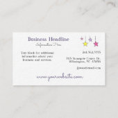 Nachtschwärmer Vögel Aquarellbilder Visitenkarte (Rückseite)