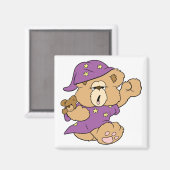 Nachtschwärmerei niedlicher Teddybärendesign Magnet (Vorderseite/Rückseite)