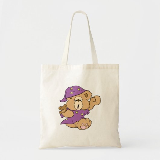 Nachtschwärmerei niedlicher Teddybärendesign Tragetasche (Vorne)