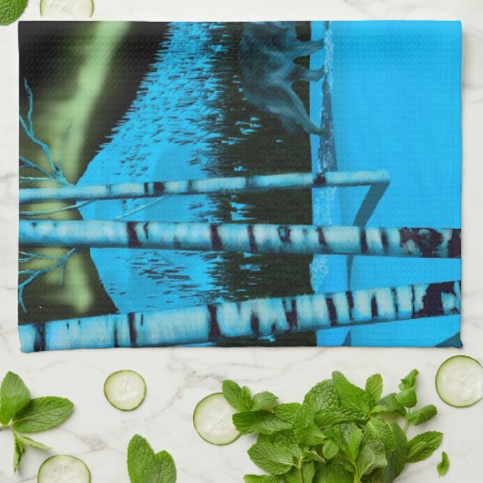 Nachtschwärmerin Geschirrtuch (Gefaltet)