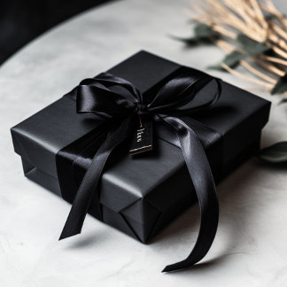 Nachtschwarze Farbe Satinband