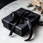 Nachtschwarze Farbe Satinband