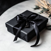 Nachtschwarze Farbe Satinband