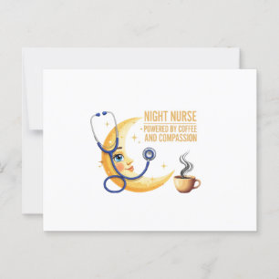 Nachtschwester - Coffee & Compassion Healthcare Postkarte