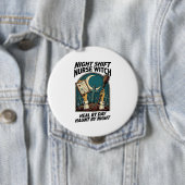 Nachtschwester-Hexe Retro-Halloween-T-Shirt Button (Beispiel)