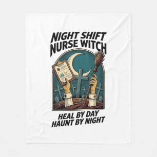 Nachtschwester-Hexen-Retro-Halloween-T-Shirt Fleecedecke