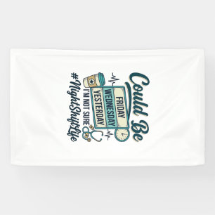 Nachtschwester Lustig Könnte Freitag Vektor Des Banner