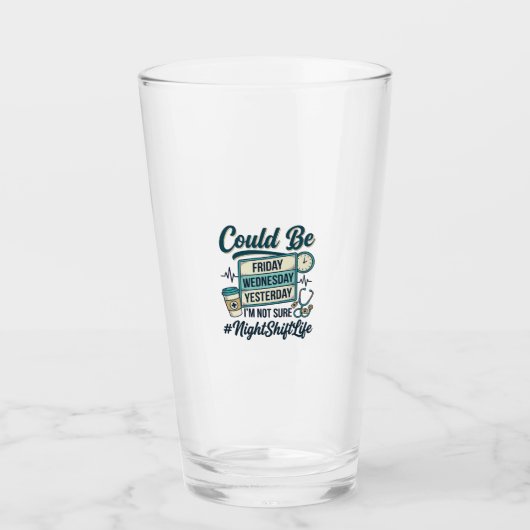 Nachtschwester Lustig Könnte Freitag Vektor Des Glas (Vorderseite)