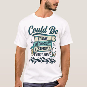 Nachtschwester Lustig Könnte Freitag Vektor Des T-Shirt