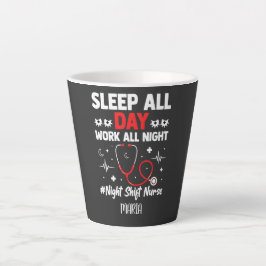Nachtschwester Schlafe den ganzen Tag Arbeite die  Milchtasse