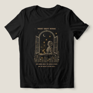 Nachtschwester Vintage-Botanik-Mondfenster Tri-Blend Shirt