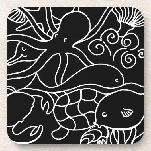 Nachtschwimmen Getränkeuntersetzer (Vorderseite)