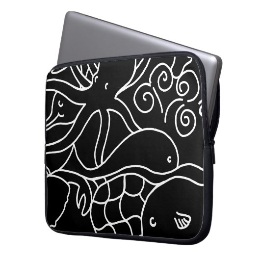 Nachtschwimmen Laptopschutzhülle (Vorderseite Links)