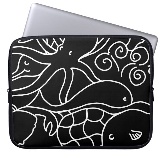 Nachtschwimmen Laptopschutzhülle (Vorderseite)