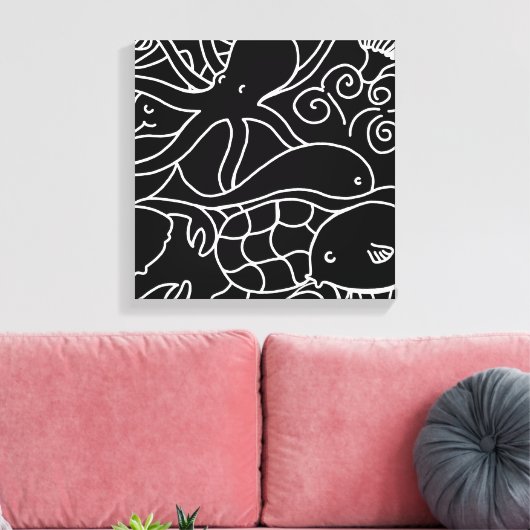 Nachtschwimmen Leinwanddruck (Insitu (Wohnzimmer))