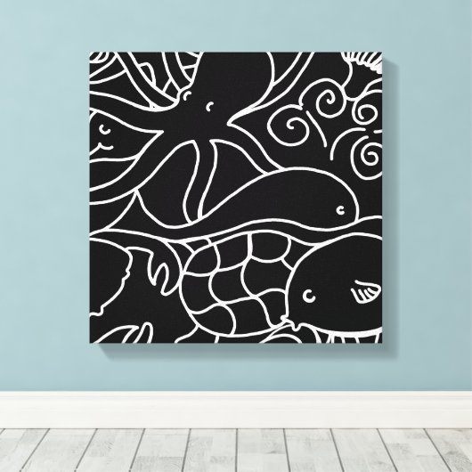 Nachtschwimmen Leinwanddruck (Insitu (Holzboden))