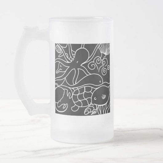 Nachtschwimmen Mattglas Bierglas (Links)