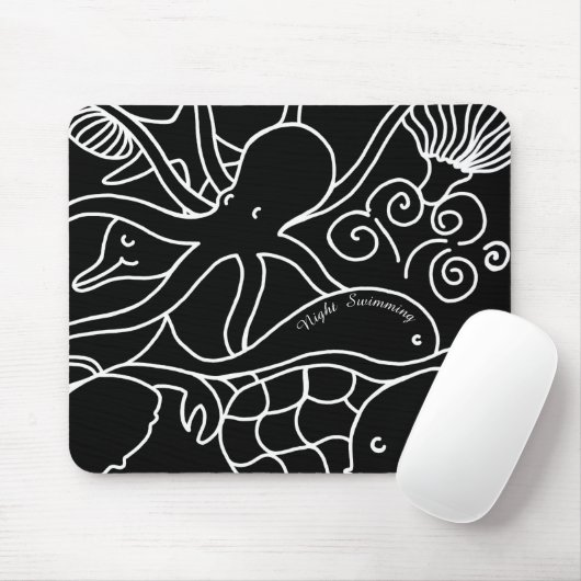 Nachtschwimmen Mousepad (Mit Mouse)