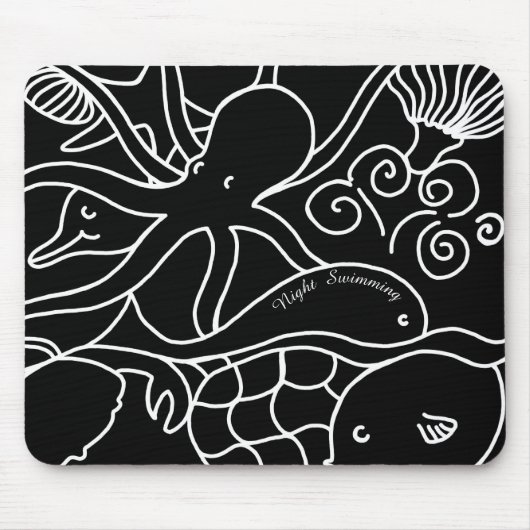 Nachtschwimmen Mousepad (Vorne)