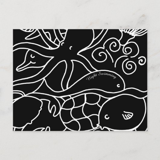 Nachtschwimmen Postkarte (Vorderseite)