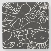 Nachtschwimmen Steinuntersetzer (Vorderseite)