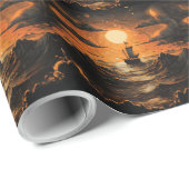 Nachtsegeln Geschenkpapier (Rolleneckpunkt)