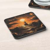 Nachtsegeln Getränkeuntersetzer (Linke Seite)