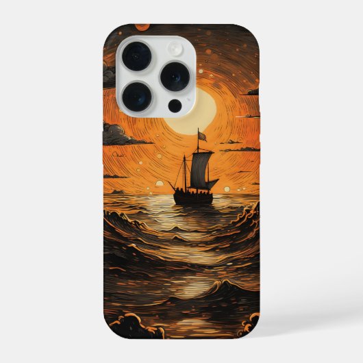 Nachtsegeln iPhone Hülle (Rückseite)