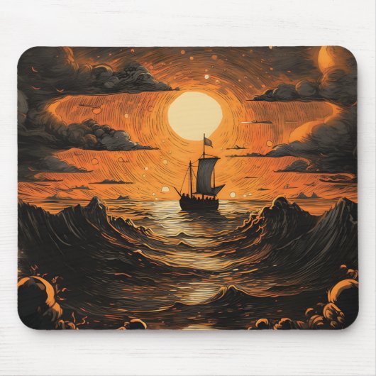 Nachtsegeln Mousepad (Vorne)