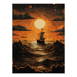 Nachtsegeln Poster