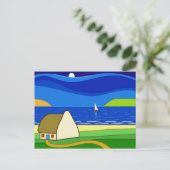 Nachtsegeln Postkarte (Stehend Vorderseite)