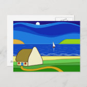 Nachtsegeln Postkarte (Vorne/Hinten)