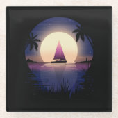 Nachtsegler Glasuntersetzer (Vorderseite)