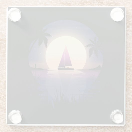 Nachtsegler Glasuntersetzer (Rückseite)