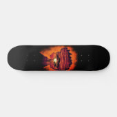 Nachtseher - Fantasie - Orange Black Skateboard (Horizontal)