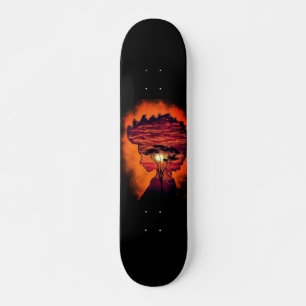 Nachtseher - Fantasie - Orange Black Skateboard