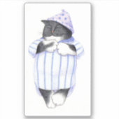 NachtSHIRT CAT 4" Vinyl Sticker (Vorderseite)