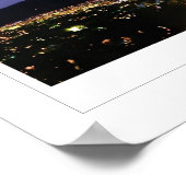 Nachtsichtposter der Silhouette von Caracas & Avil Poster (Ecke)