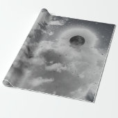 NACHTSKIER IN SCHWARZ UND WEISS GESCHENKPAPIER (Ungerollt)