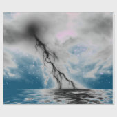 NACHTSKIFAHRT MIT SCHWARZER LICHTLAGE BLAUER MEERE GESCHENKPAPIER (Flach)