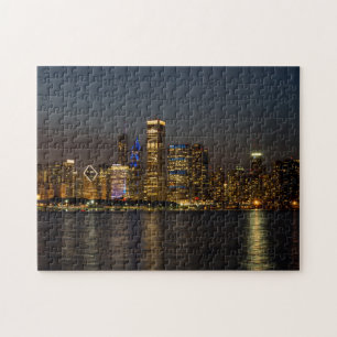 NachtSkyline Chicago Pano Puzzle