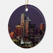 NachtSkyline Dallas, Texas Keramik Ornament (Links)